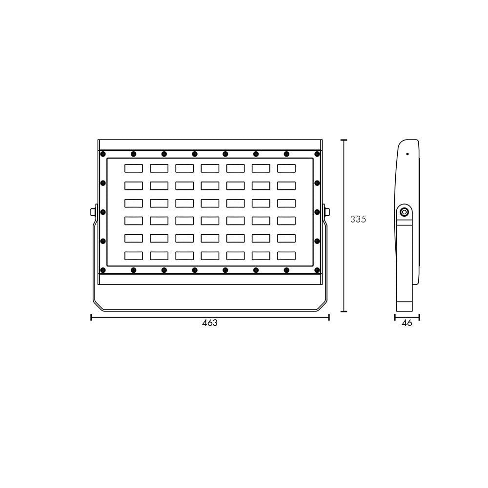 Razor 200W LED DIY Slim Floodlight Black / Daylight - 20791/06