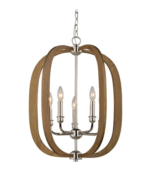 CLA LIGHTING BOLTON  E14 TAUPE FINISH WOOD Pendant BOLTON1