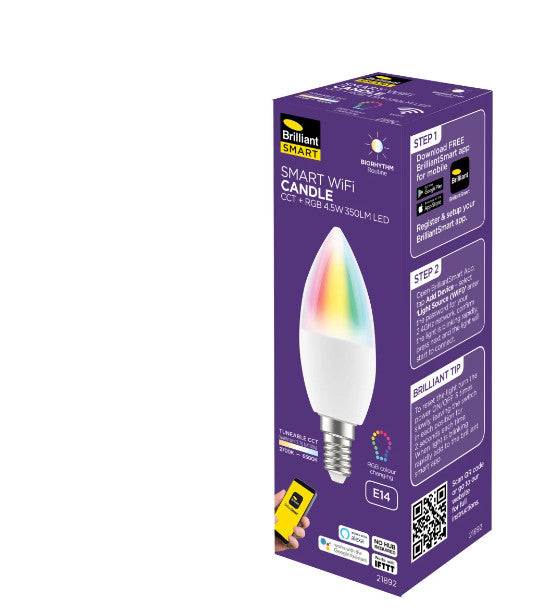 SMART BIO RHYTHM 4.5W CANDLE E14 RGB+CCT GLOBE - 21892