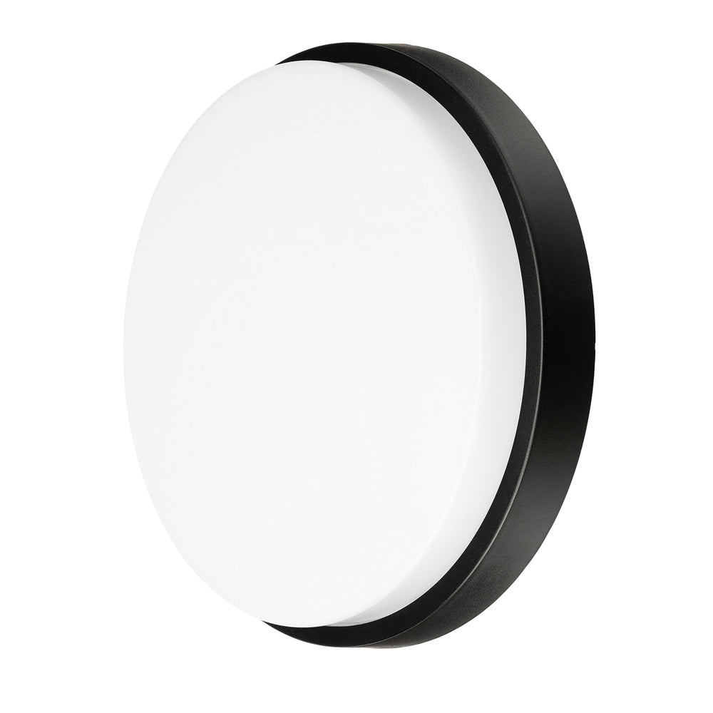 Welby Round LED Bunker Light Black - 22010/06