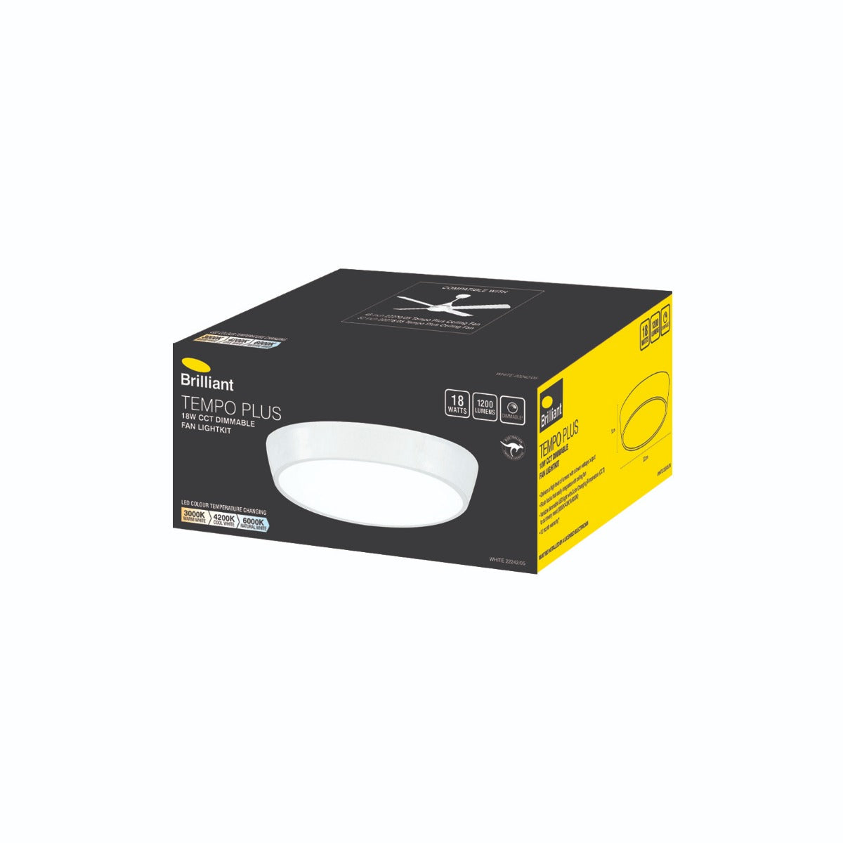 TEMPO PLUS LED LIGHTKIT 18W CCT DIM WHITE- 22242/05