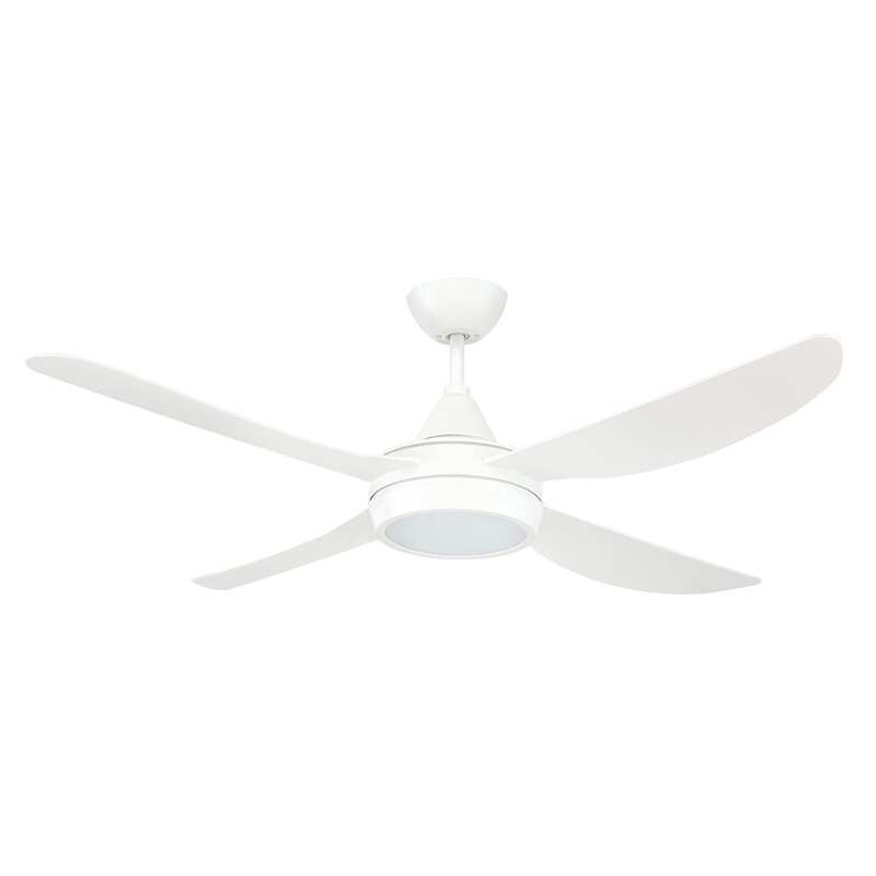 BRILLIANT 22293-05 | 52IN. AC CEILING FAN & 18W LED LIGHT | MATT WHITE