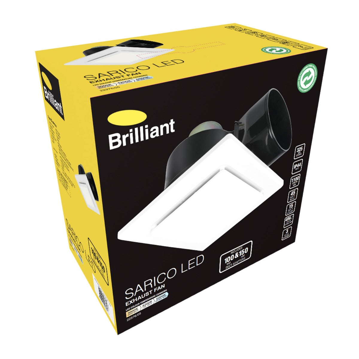 SARICO-II 270mm Square Exhaust Fan