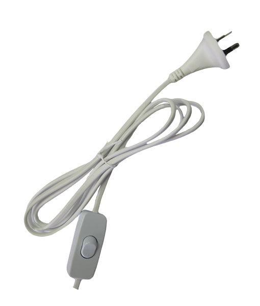 CLA LIGHTING FLEX & PLUG 240V POWER CORD INLINE SW WHITE FP2WSW