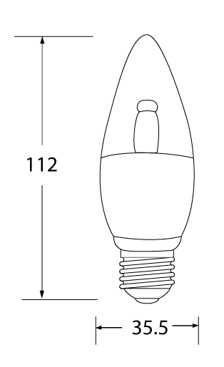 LED CANDLE GLOBE 4WATT 3000K B22 BC SYLVANIA 450717