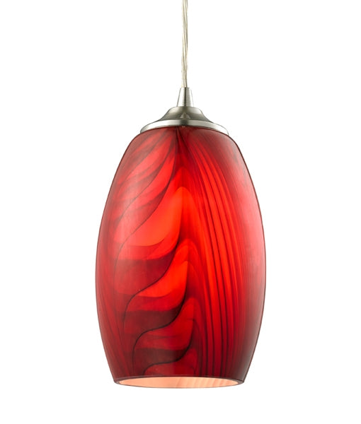 Cla Lighting Glaze Series Pendants ES 60W RED Hand Blown Glass GLAZE1