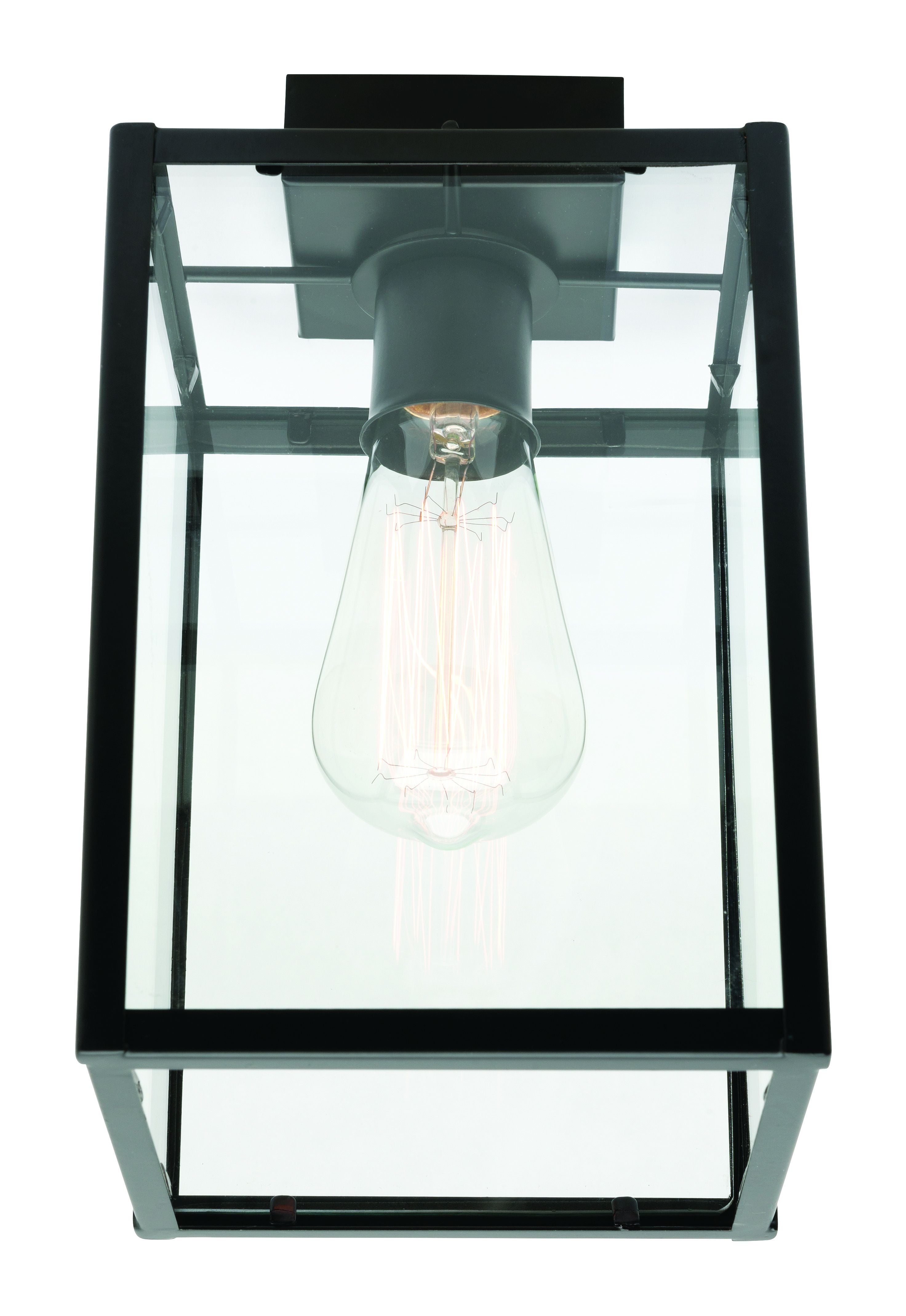 Manchester DIY Shade (MG6271) Matt Black Metalware with Clear Glass Mercator Lighting