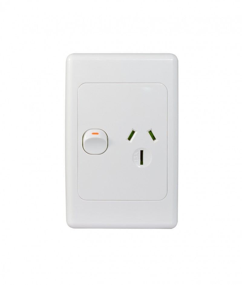 Cougar Power Point Switched Vertical 1 Gang 15A 250V (COPP15V1G) GSM