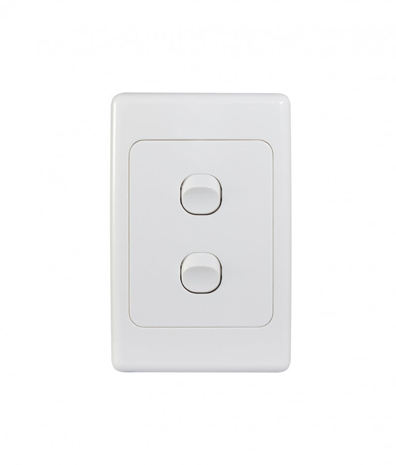 Cougar Switch Vertical 2 Gang 16A 250V (COSWV2G) GSM