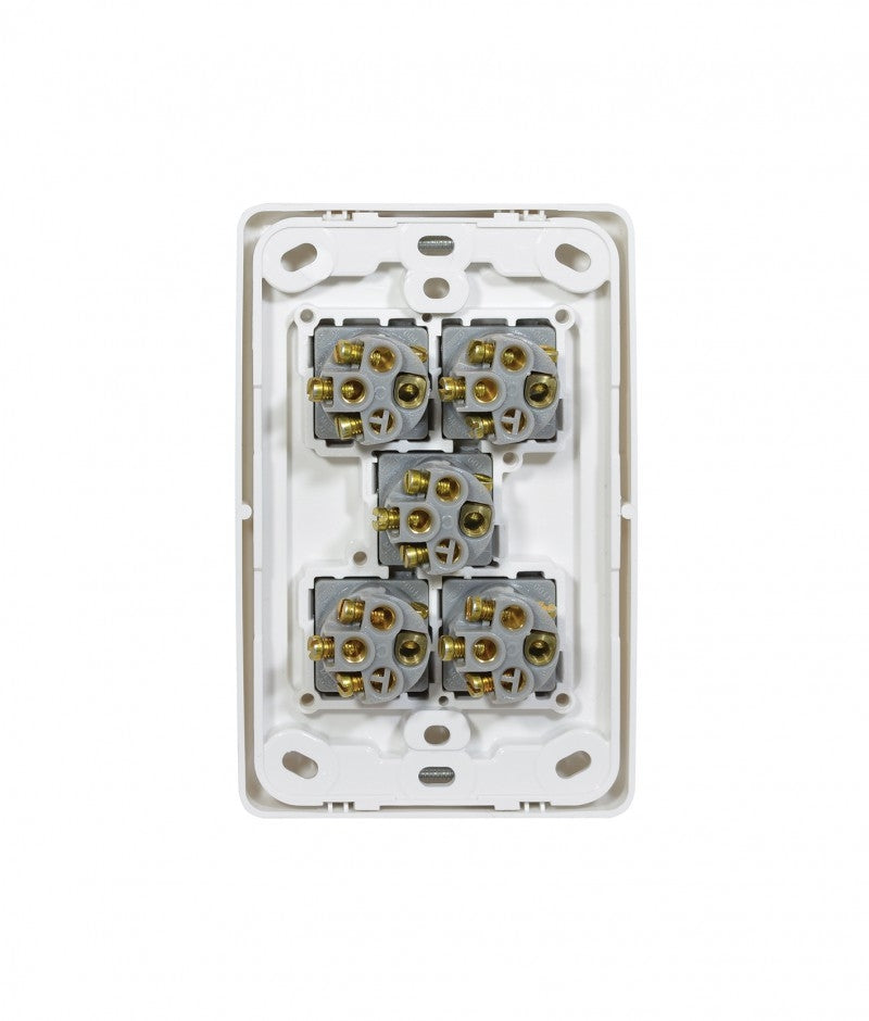 Cougar Switch Vertical 5 Gang 16A 250V (COSWV5G) GSM