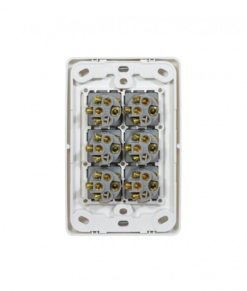 Cougar Switch Vertical 6 Gang 16A 250V (COSWV6G) GSM