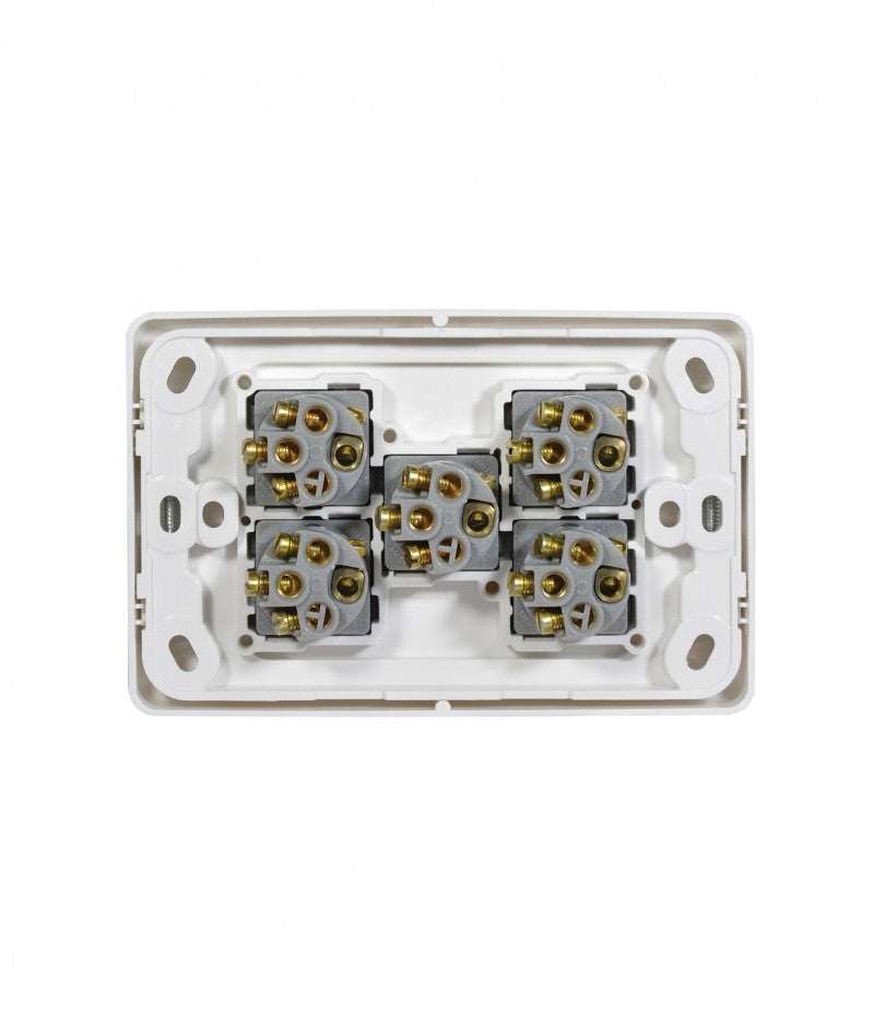 Cougar Switch Horizontal 5 Gang 16A 250V (COSW5G) GSM