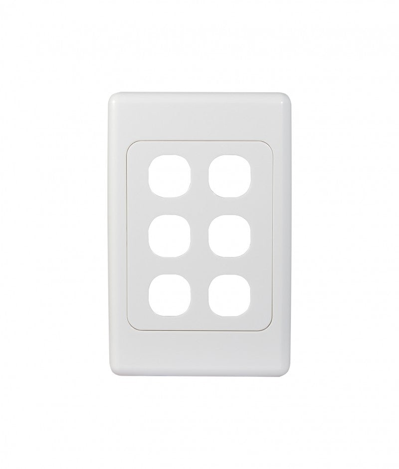 Cougar Blank Switch Plate Vertical 6 Gang (COSWPV6G) GSM