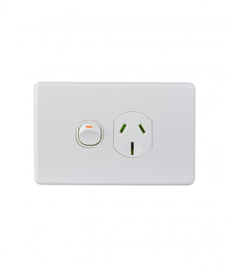 Puma Power Point Switched 1 Gang 15A 250V (PUPP151G) GSM