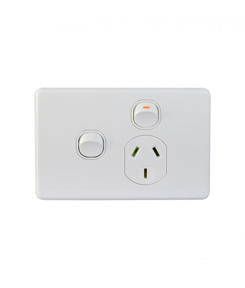 Puma Power Point Switched 1 Gang 10A 250V with Extra Switch 10AX/16A (PUPPSW1G) GSM