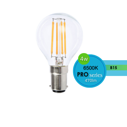 FANCY ROUND CLEAR 4W B15 DIMMABLE 6500K LUS20237