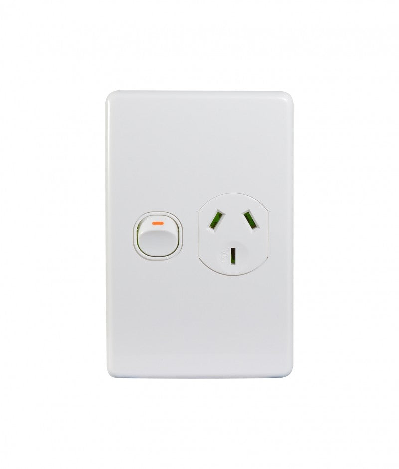 Puma Power Point Switched Vertical 1 Gang 10A 250V (PUPPV1G) GSM