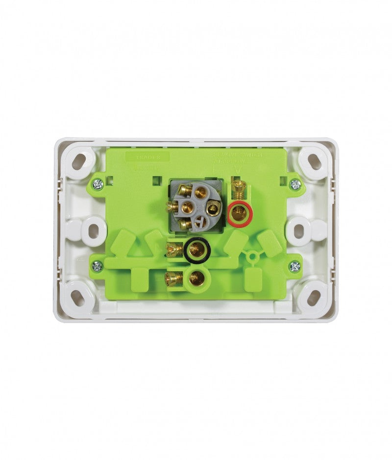 Puma Power Point Switched 2 Gang 10A 250V with Extra Switch 10AX/16A (PUPPSW2G) GSM