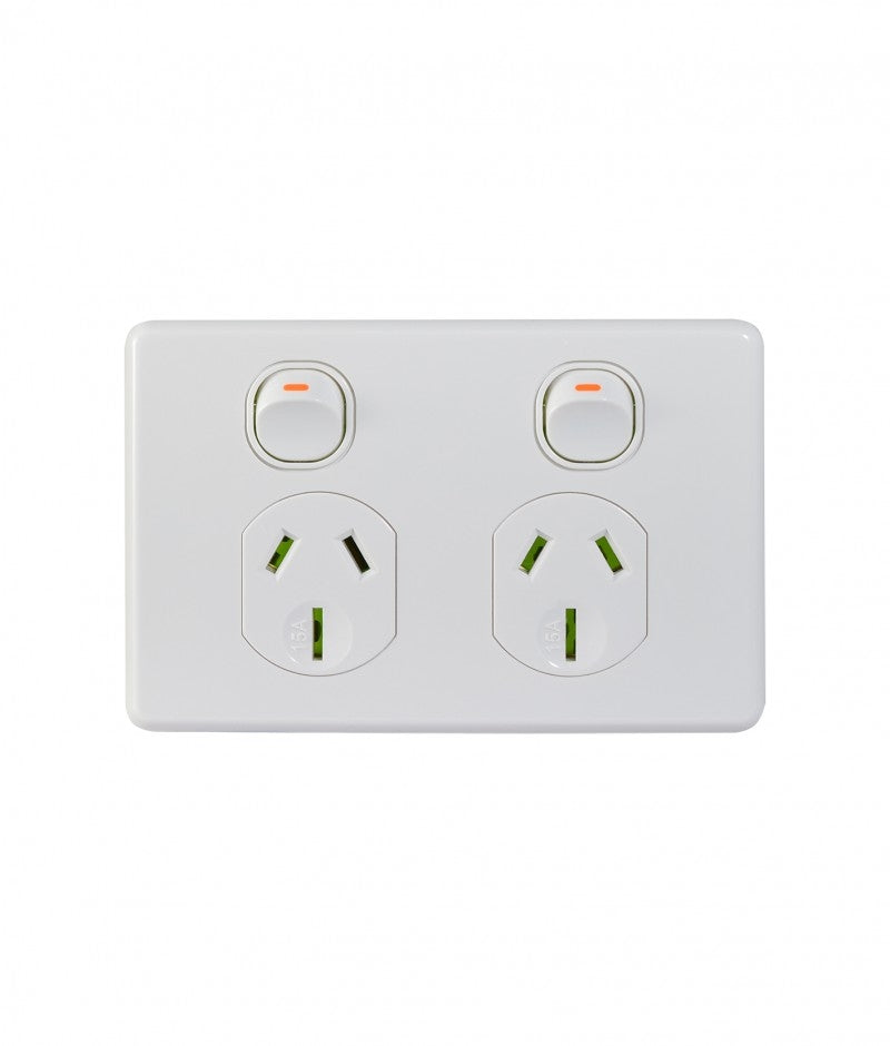Puma Power Point Switched 2 Gang 15A 250V (PUPP152G) GSM