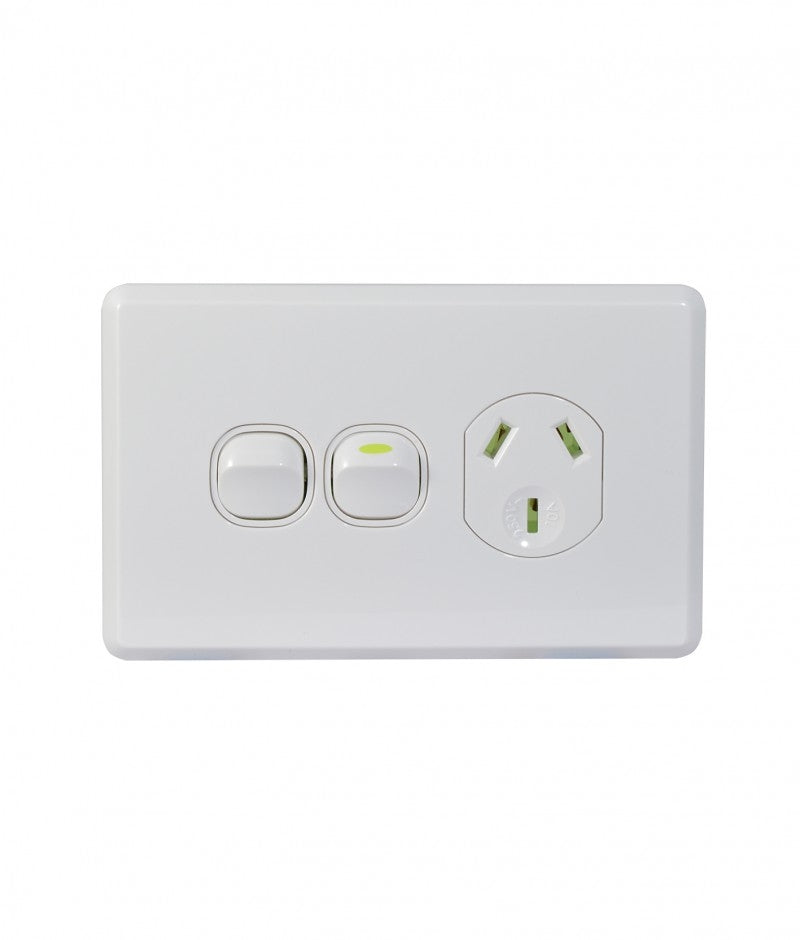 Cheetah Power Point Switched 1 Gang 10A 250V With Extra Switch 16AX/20A (CHPPSW1G) GSM