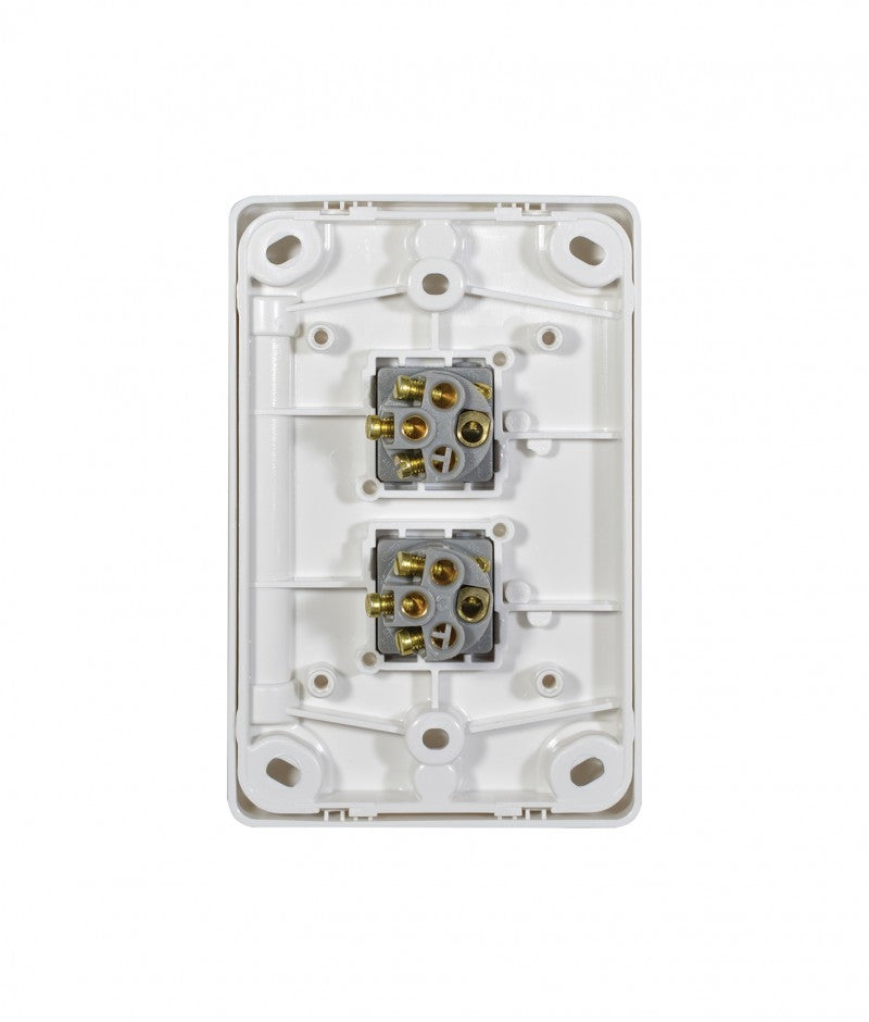 Puma Switch Vertical 2 Gang 10AX/16A 250V (PUSWV2GWHT) White GSM