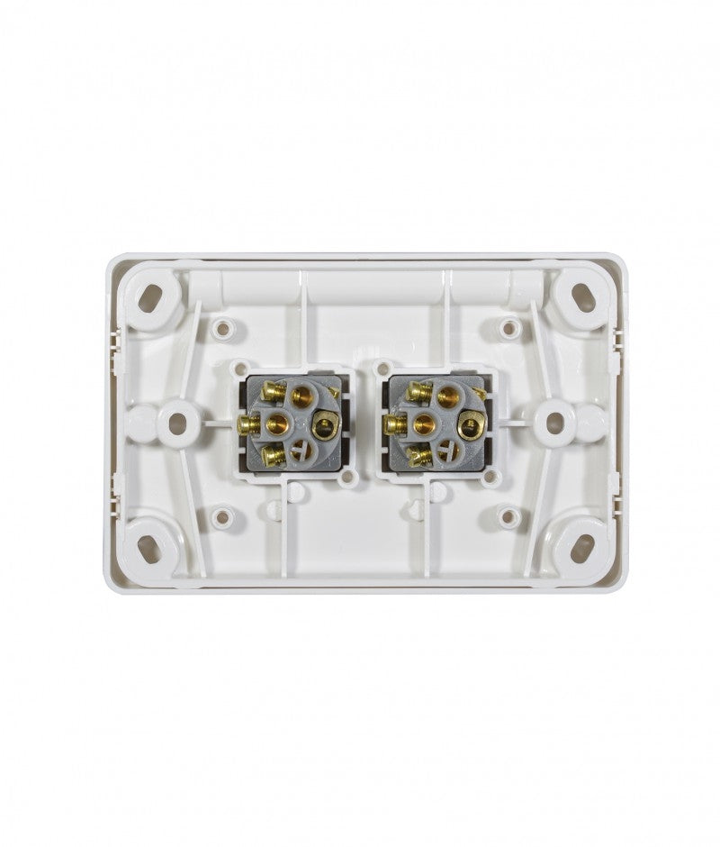 Puma Switch Horizontal 2 Gang 10AX/16A 250V (PUSW2G) GSM