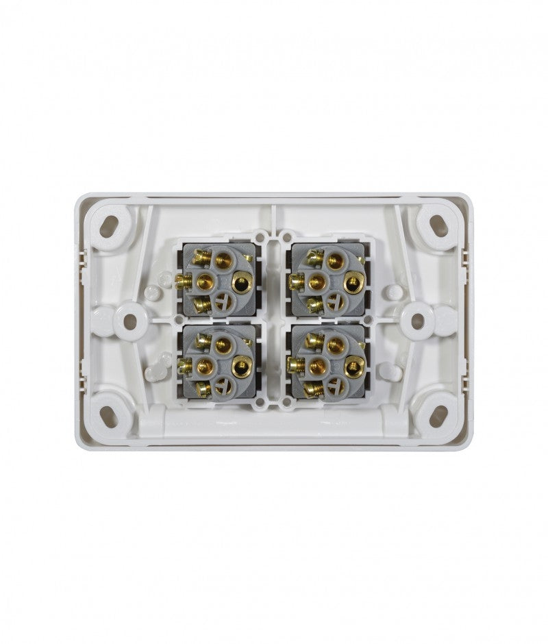 Puma Switch  Horizontal 4 Gang 10AX/16A 250V (PUSW4G) GSM