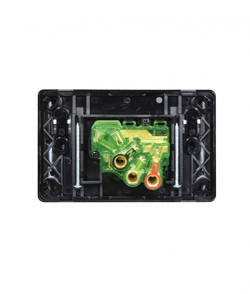 Leopard Power Point Switched 1 Gang 10A 250V (LEPP1GBLK) Black GSM