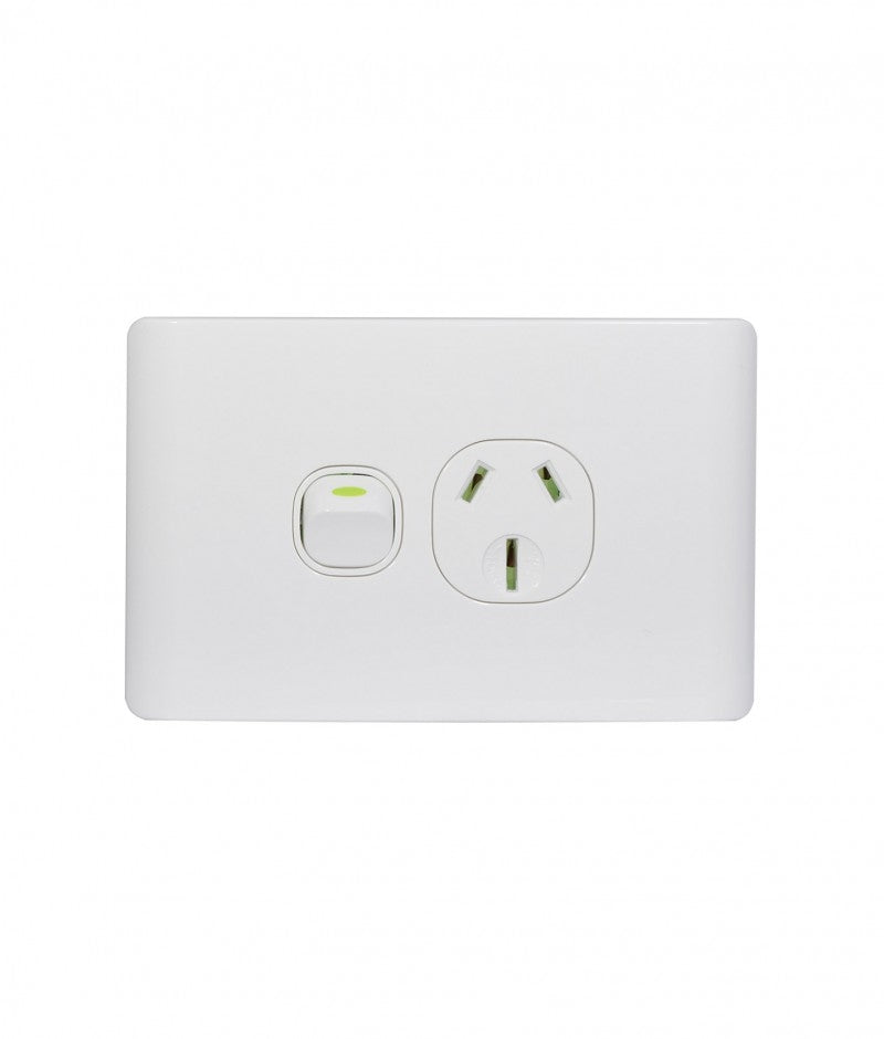 Leopard Power Point Switched 1 Gang 15A 250V (LEPP151G) GSM
