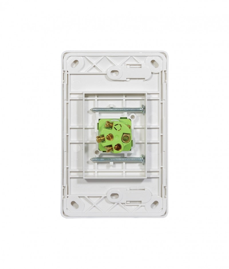 Leopard Switch Vertical 1 Gang 16AX/20A 250V (LESWV1GWHT) White GSM