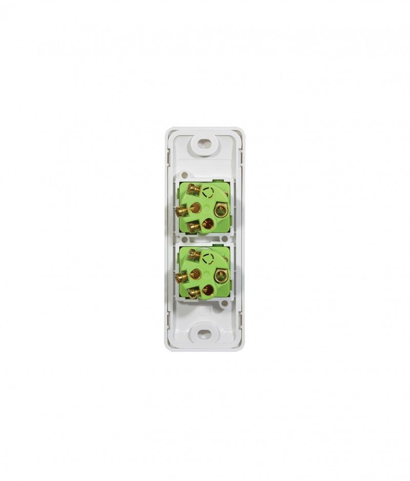 Leopard Switch Vertical Architrave 2 Gang 16AX/20A 250V (LESWVA2G) GSM