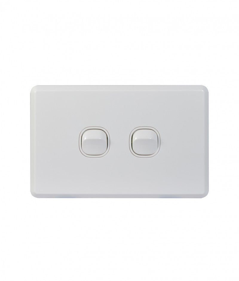 Cheetah Switch Horizontal 2 Gang 16AX/20A 250V (CHSW2G) GSM
