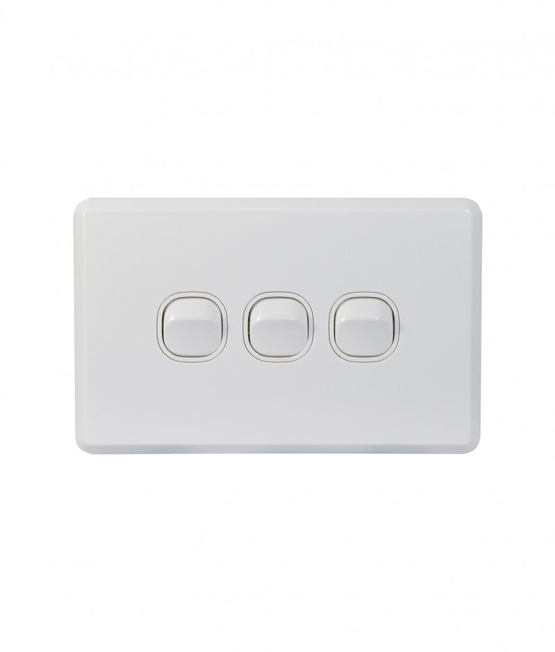 Cheetah Switch Horizontal 3 Gang 16AX/20A 250V (CHSW3G) GSM