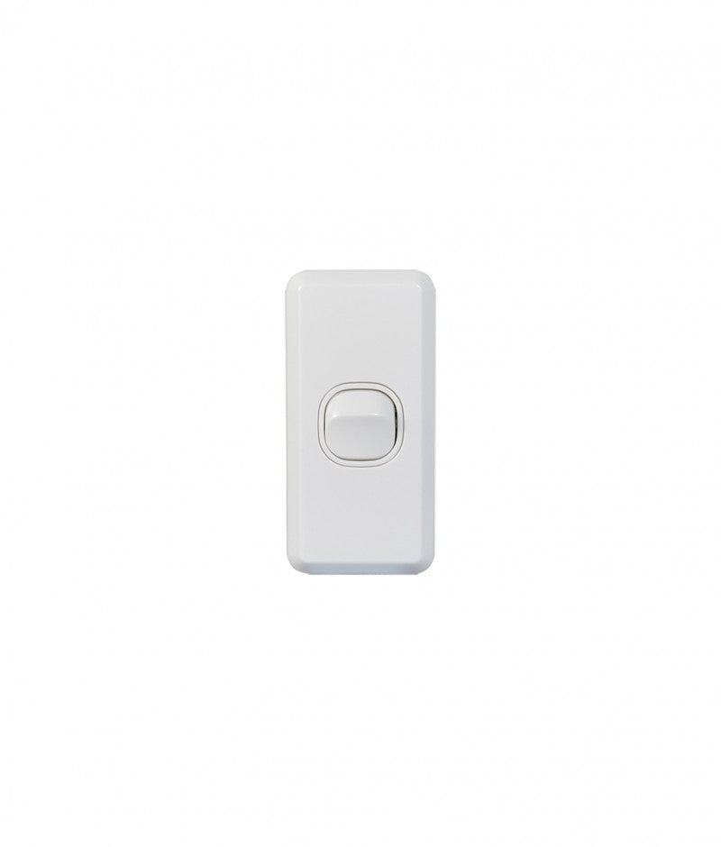 Cheetah Switch Vertical Architrave 1 Gang 16AX/20A 250V (CHSWVA1G) GSM
