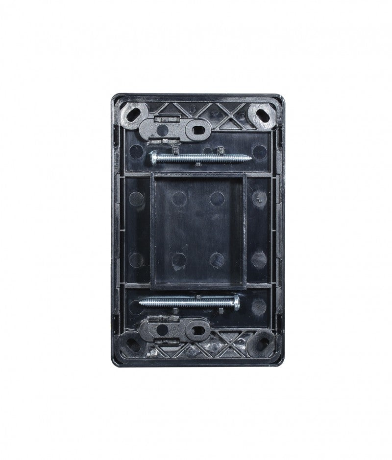 Leopard Blank Plate & Cover (LESWPVXGBLK) Black GSM