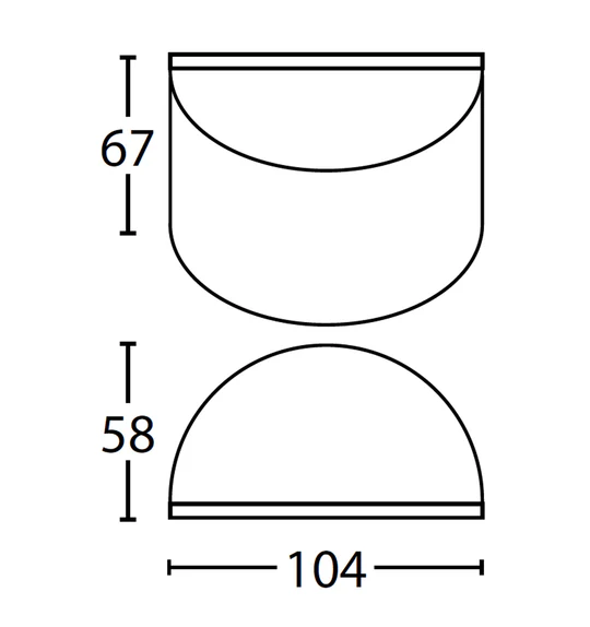 12V Bronze Curved Surface Mounted Step / Wall Lights STE23
