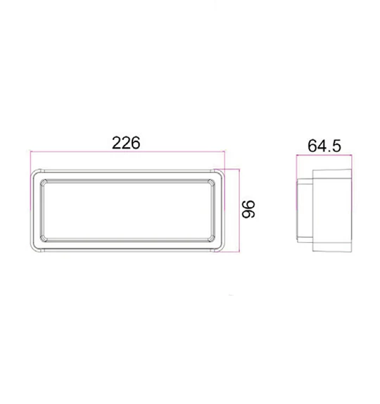 WALL LED S/M White Rect HEKA2 CLA Lighting