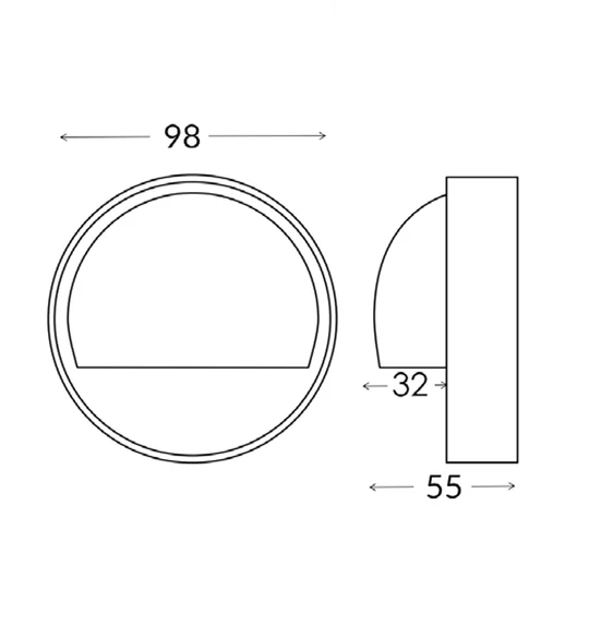  LED 12V Surface Mounted Eyelid Step Wall Lights  STE13