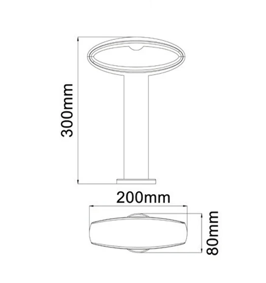 Horus LED Surface Mounted Open Oval Bollard Lights HORUS2