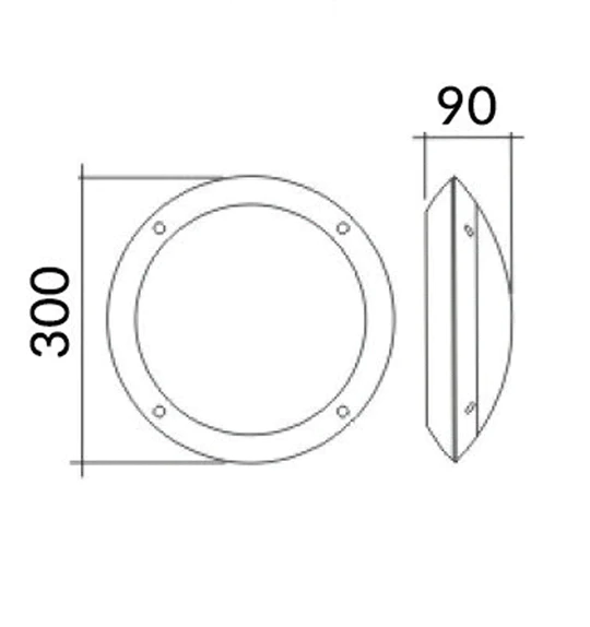 240V LED Exterior Bulkhead Lights Black CW Round 4000K BULK1