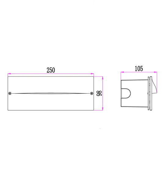 OGA Recessed Exterior LED Wall Lights OGA02