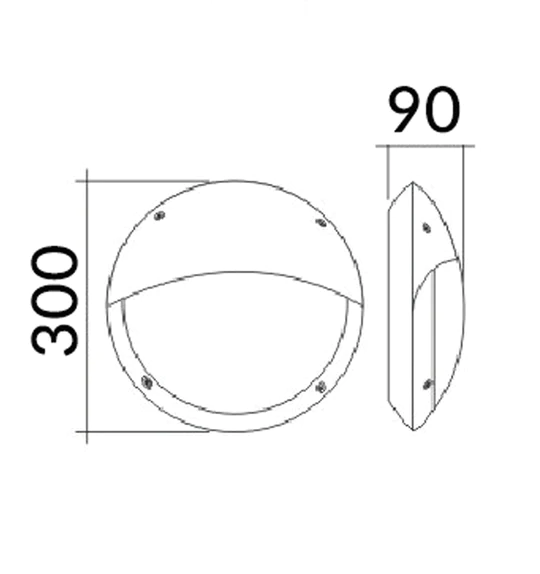 BULK LED Exterior Eyelid Bulkhead Lights IP65- BULK16