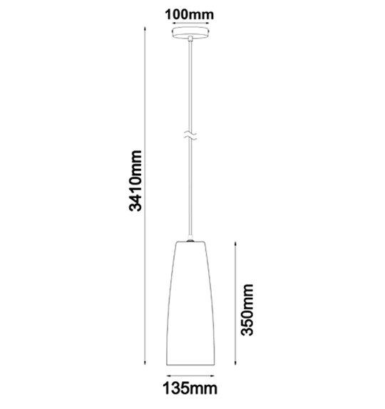 PENDANT ES 72W Smoke BLK GLASS with rain drop effect CHUVA1 Cla Lighting