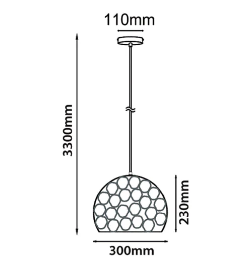  Koper Series Pendent ES 60W COPPER IRON  KOPER1 CLA Lighting