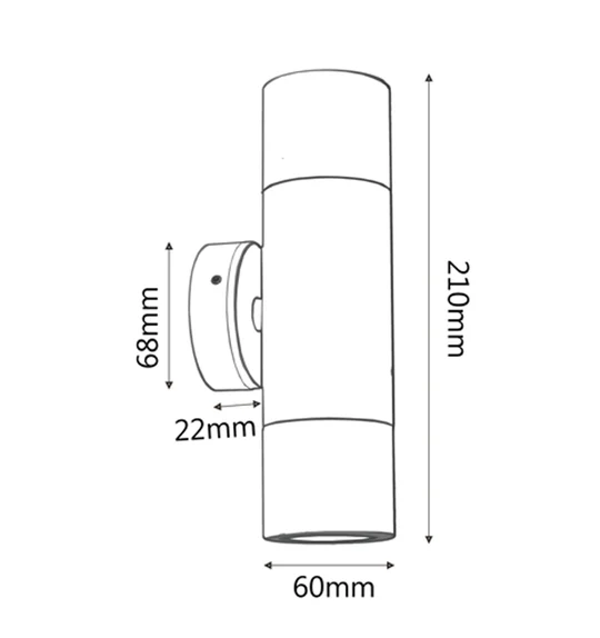 WALL MR16 X 2 (Max 20W HAL) PILLAR UP/DN  PMUDSS CLA LIghting
