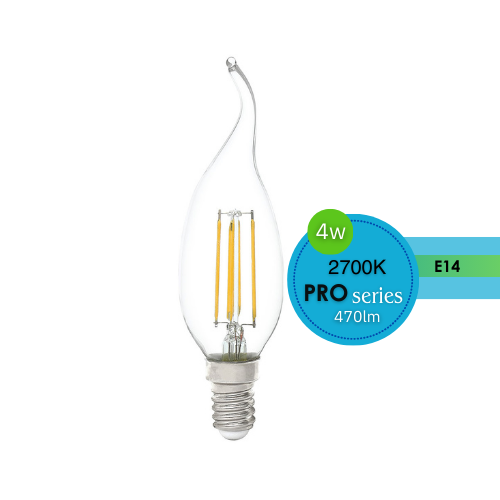 CANDLE CLEAR 4W E14 DIMMABLE 2700K FLAME LUS20250