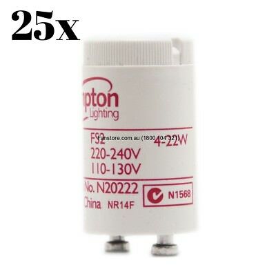 25x FLUORESCENT STARTER 4-22w 11447