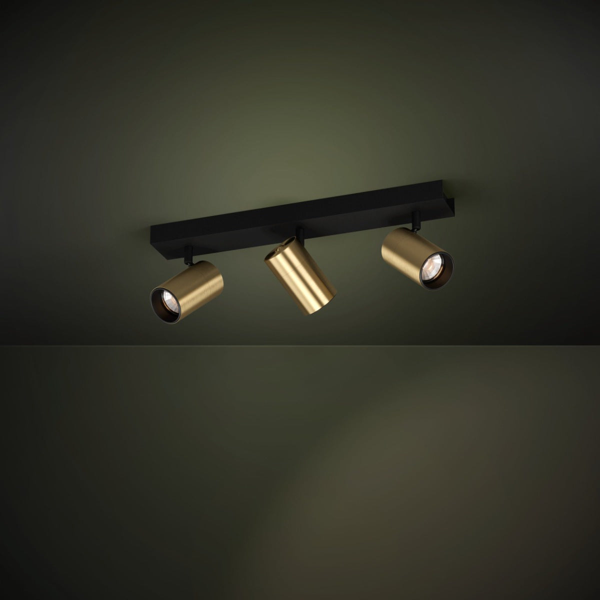 CUMARIBO SPOT 3X5W GU10 LED 4000K BRS MATT/BLK 390084N