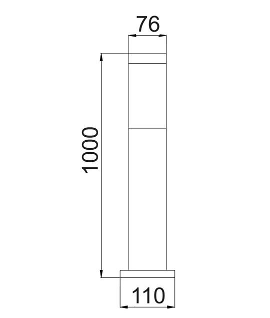 E27 Surface Mounted Black Bollard Lights TORRE4