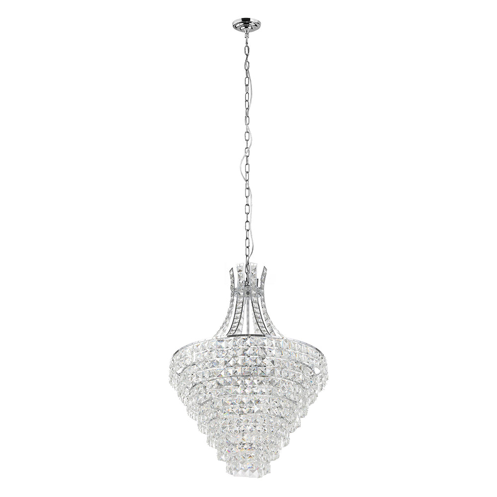 BEIRES PENDANT LIGHT 10X40W E14 CHROME FIXTURES WITH CRYSTAL  390264
